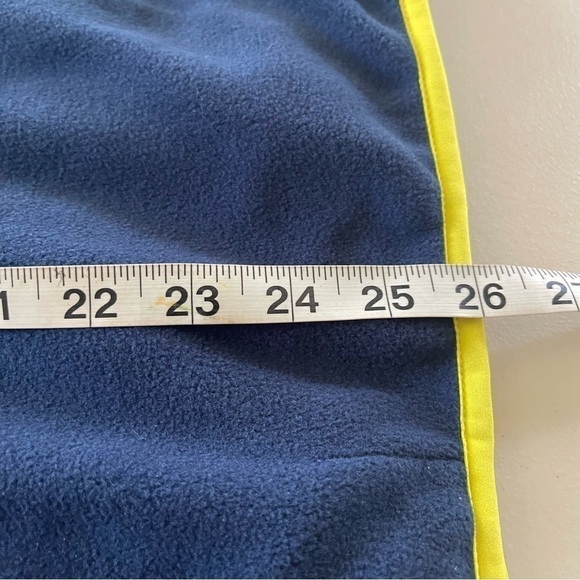 NWT Lands End Men’s Colorblock Pullover Snap Button Fleece Size Medium Navy Teal - Picture 9 of 11